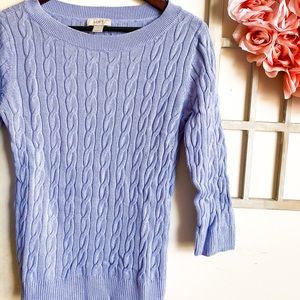 Lavender cable knit sweater